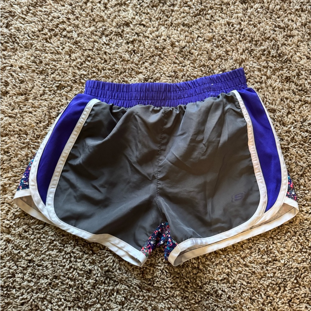 Stylish Gray and Purple Women's Shorts